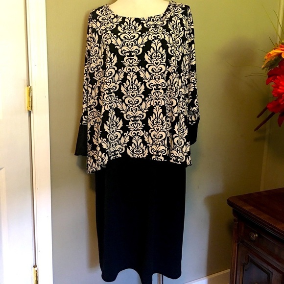 JSP dress sz 2X. Looks like 2 pcs. Oversized top attached to tank dress beneath - Picture 1 of 10
